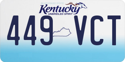 KY license plate 449VCT