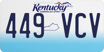 KY license plate 449VCV