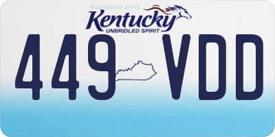 KY license plate 449VDD