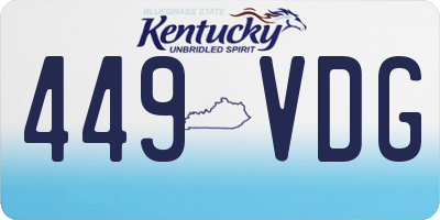 KY license plate 449VDG