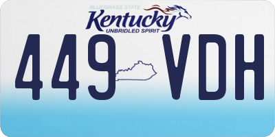 KY license plate 449VDH