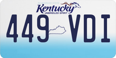 KY license plate 449VDI