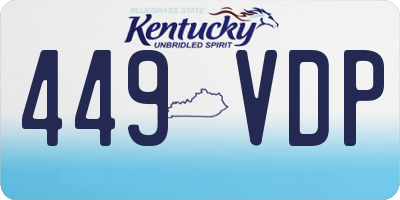 KY license plate 449VDP