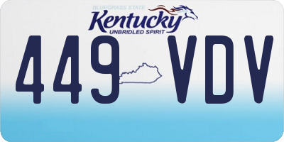 KY license plate 449VDV