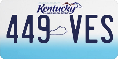 KY license plate 449VES