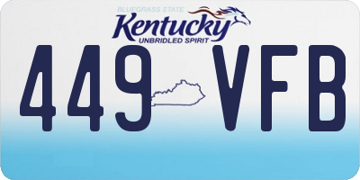 KY license plate 449VFB