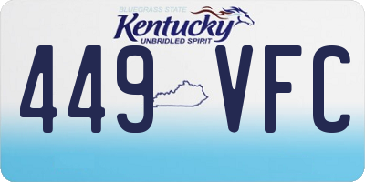 KY license plate 449VFC