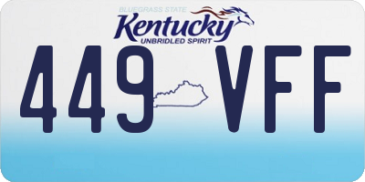 KY license plate 449VFF