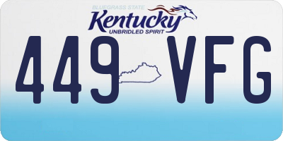 KY license plate 449VFG
