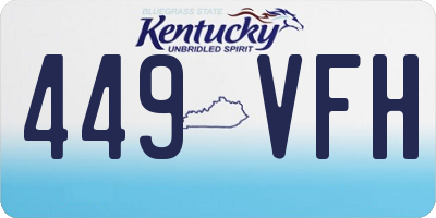 KY license plate 449VFH