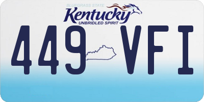 KY license plate 449VFI