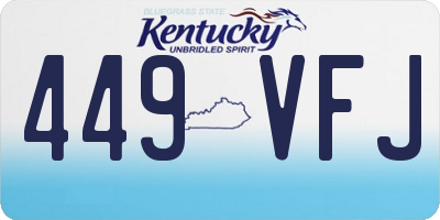 KY license plate 449VFJ