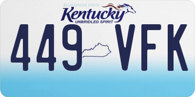 KY license plate 449VFK