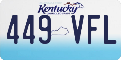 KY license plate 449VFL