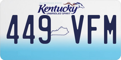 KY license plate 449VFM