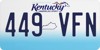 KY license plate 449VFN