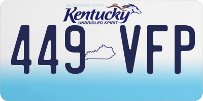 KY license plate 449VFP