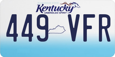 KY license plate 449VFR