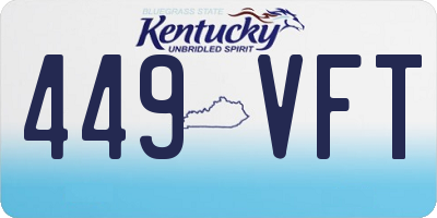 KY license plate 449VFT