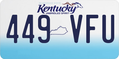 KY license plate 449VFU