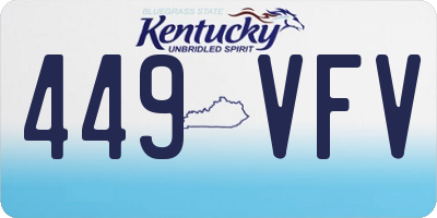 KY license plate 449VFV