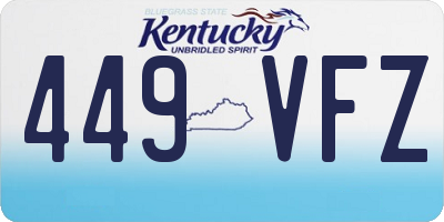 KY license plate 449VFZ