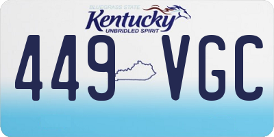 KY license plate 449VGC