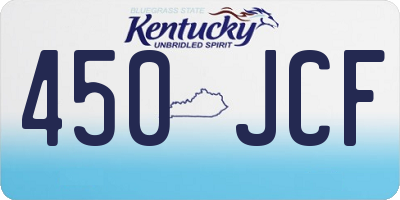 KY license plate 450JCF