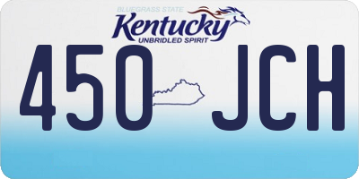 KY license plate 450JCH