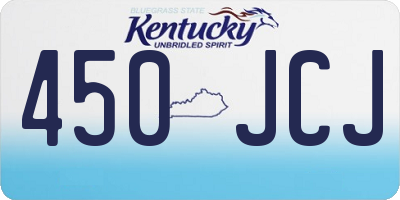 KY license plate 450JCJ