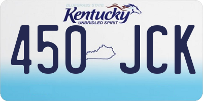 KY license plate 450JCK