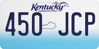 KY license plate 450JCP