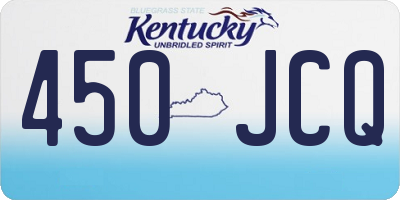 KY license plate 450JCQ