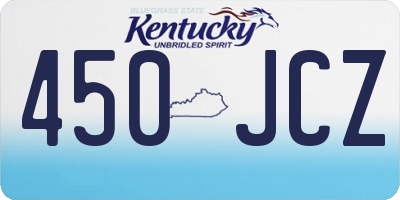 KY license plate 450JCZ