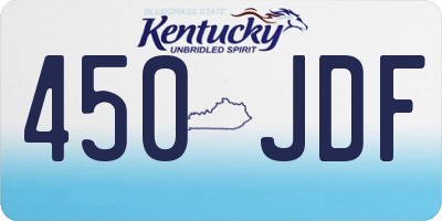 KY license plate 450JDF