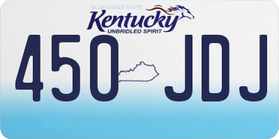 KY license plate 450JDJ