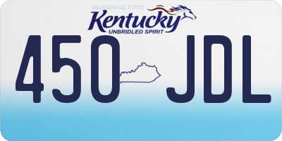 KY license plate 450JDL