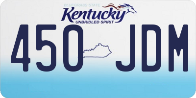 KY license plate 450JDM