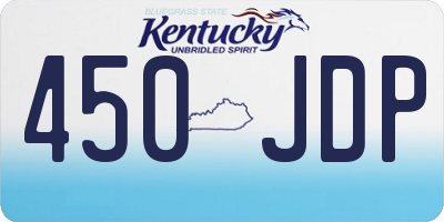 KY license plate 450JDP