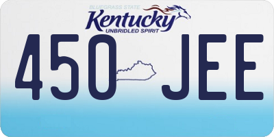KY license plate 450JEE