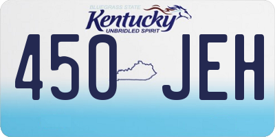 KY license plate 450JEH