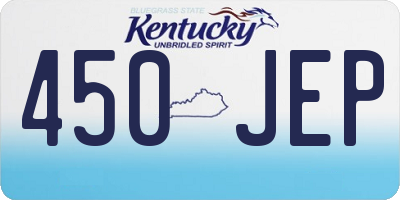KY license plate 450JEP