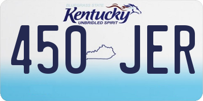 KY license plate 450JER