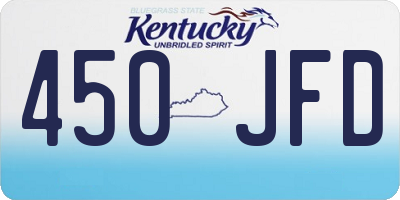 KY license plate 450JFD
