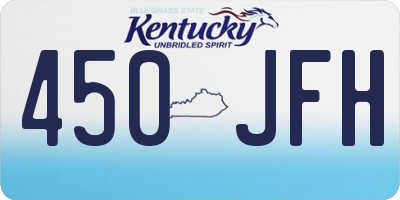 KY license plate 450JFH