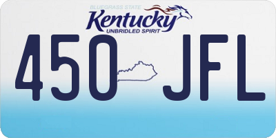 KY license plate 450JFL
