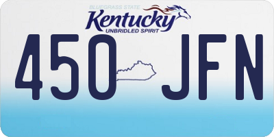 KY license plate 450JFN