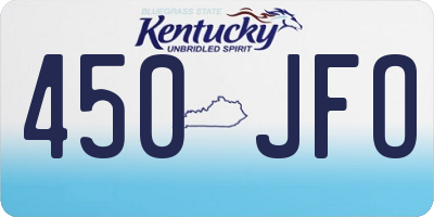 KY license plate 450JFO