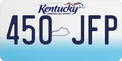KY license plate 450JFP