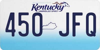 KY license plate 450JFQ